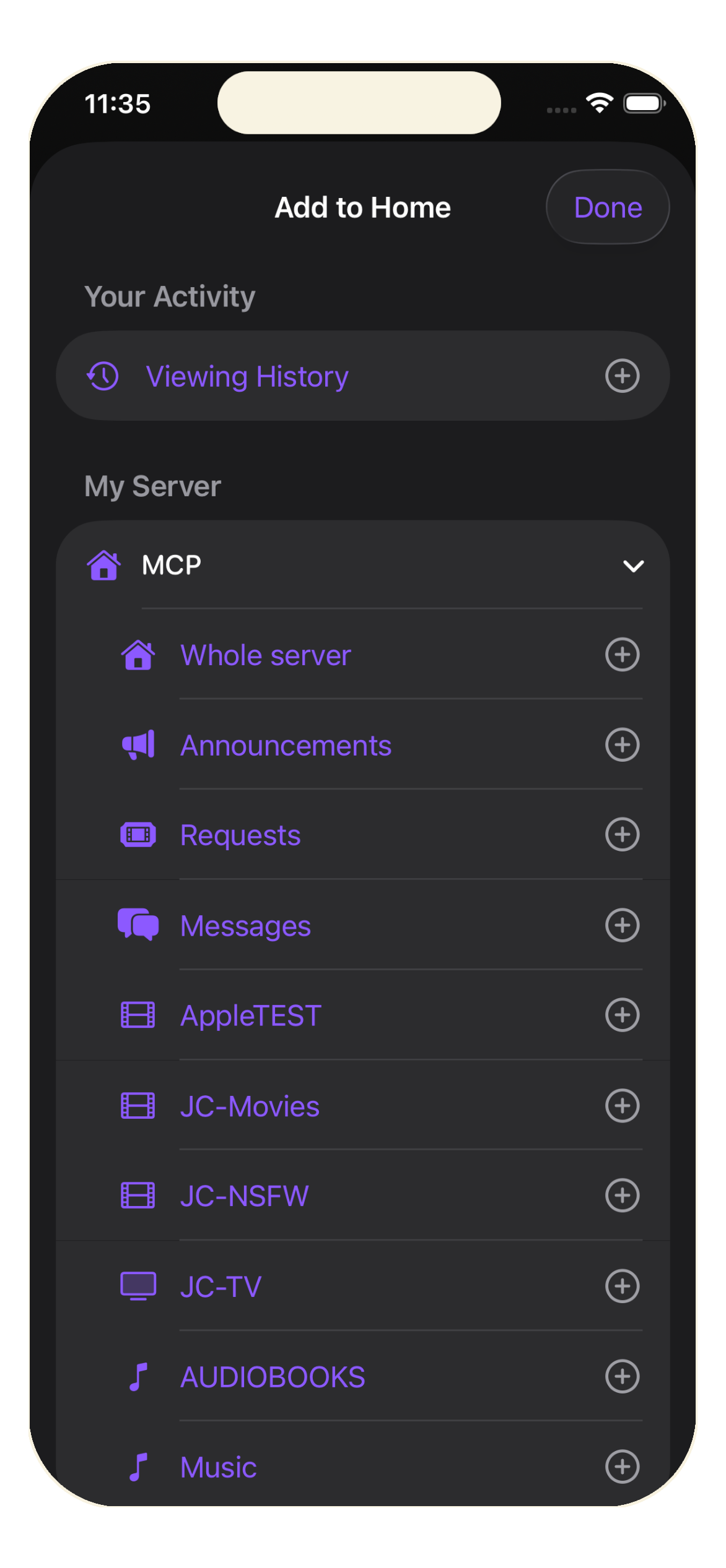 A full list of RoostDASH shared servers
